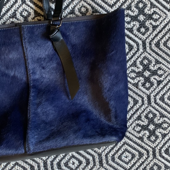 EUC BLUE CALFHAIR TOTE - Picture 2 of 4